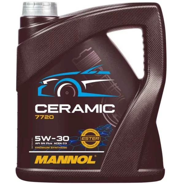 روغن موتور 5W-30 حاوی سرامیک مانول MANNOL 4 لیتری