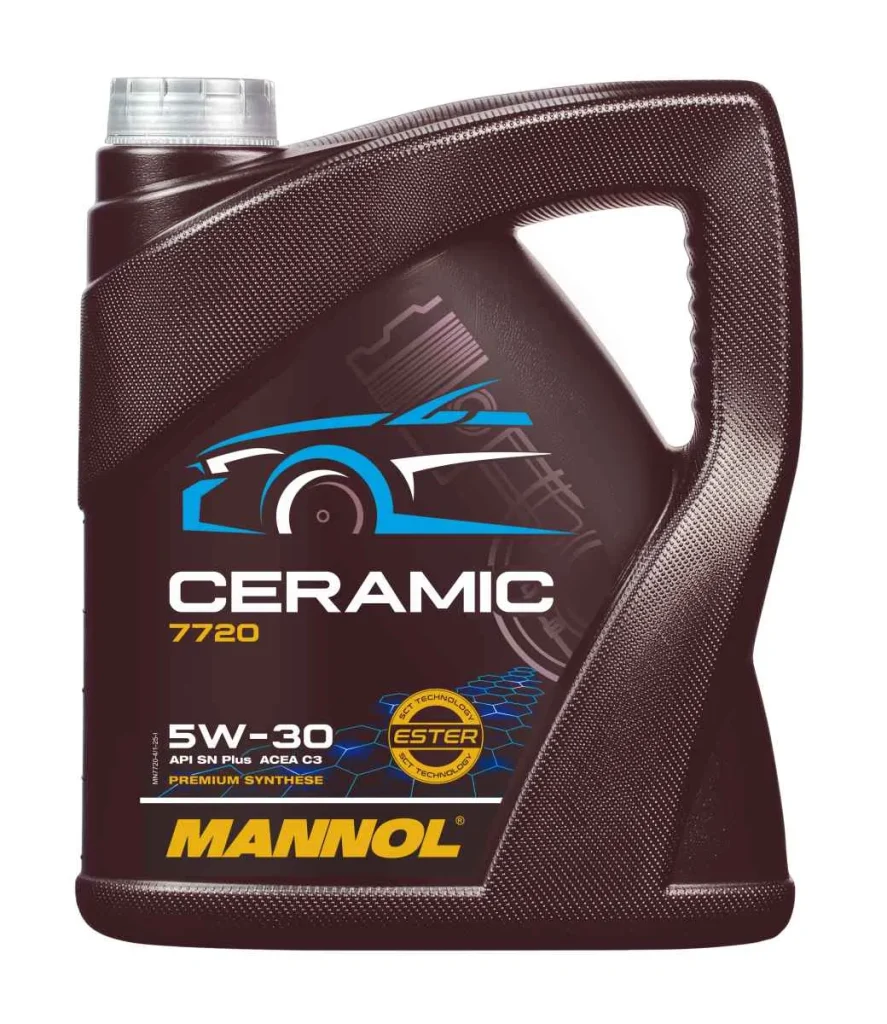 روغن موتور 5W-30 حاوی سرامیک مانول MANNOL 4 لیتری